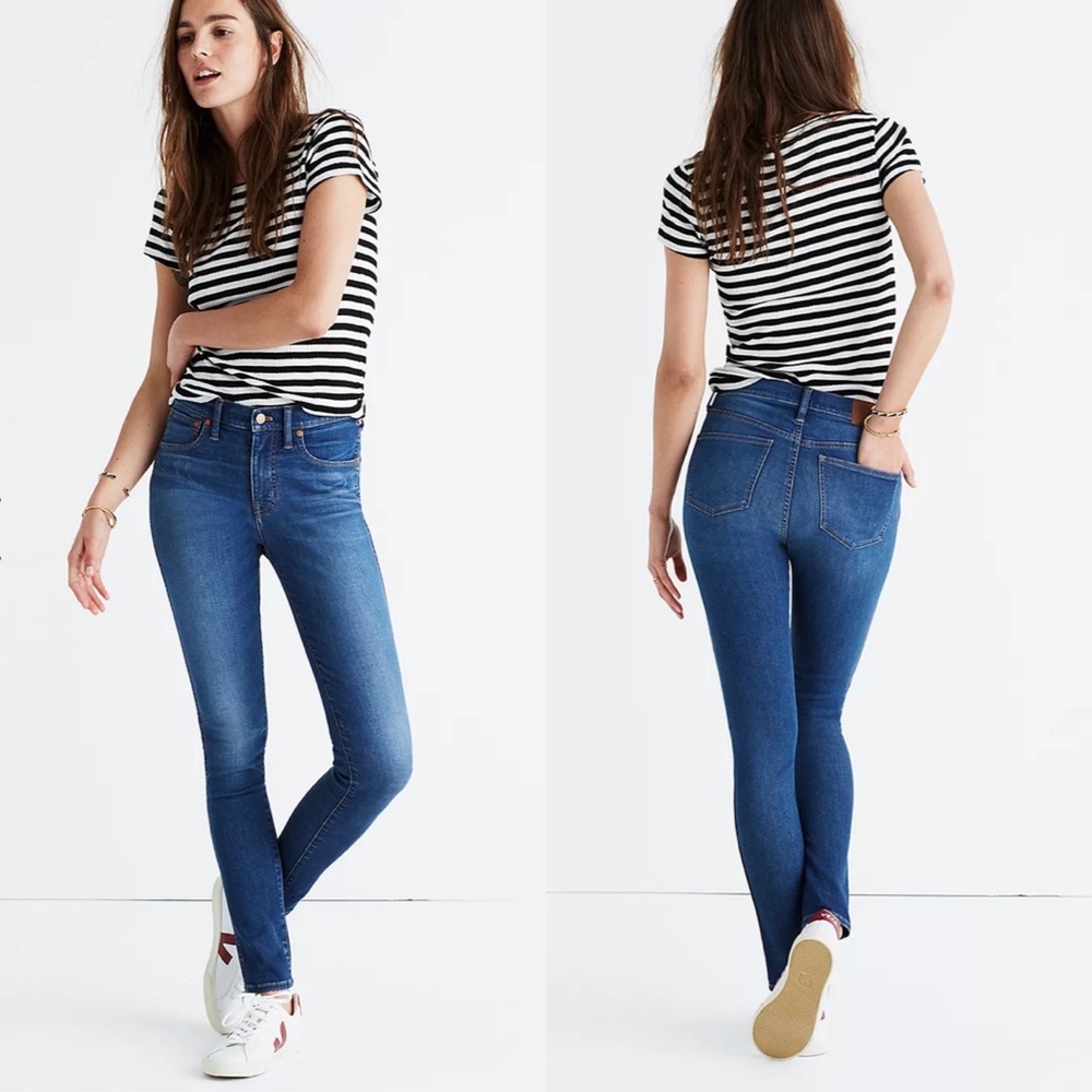 Madewell 9” High Rise Skinny Jeans in Patty Wash